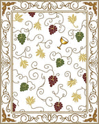 Grapes Leaves Vine Pattern Rug