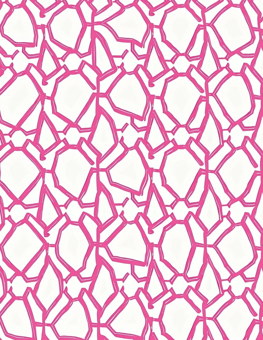 Bold Pink Geo Sketch Rug