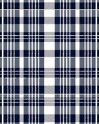 Classic Navy Blue Plaid Pattern Rug