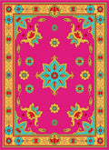 Bright Floral Medallion Pattern Rug