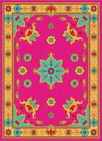 Bright Floral Medallion Pattern Rug