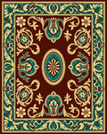 Ornate Floral Baroque Pattern Rug