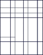 Bold Grid Abstract Design Rug