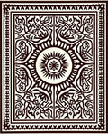 Intricate Radial Sunburst Patterned Rug