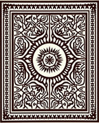 Intricate Radial Sunburst Patterned Rug
