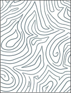Abstract Wavy Contour Design Rug