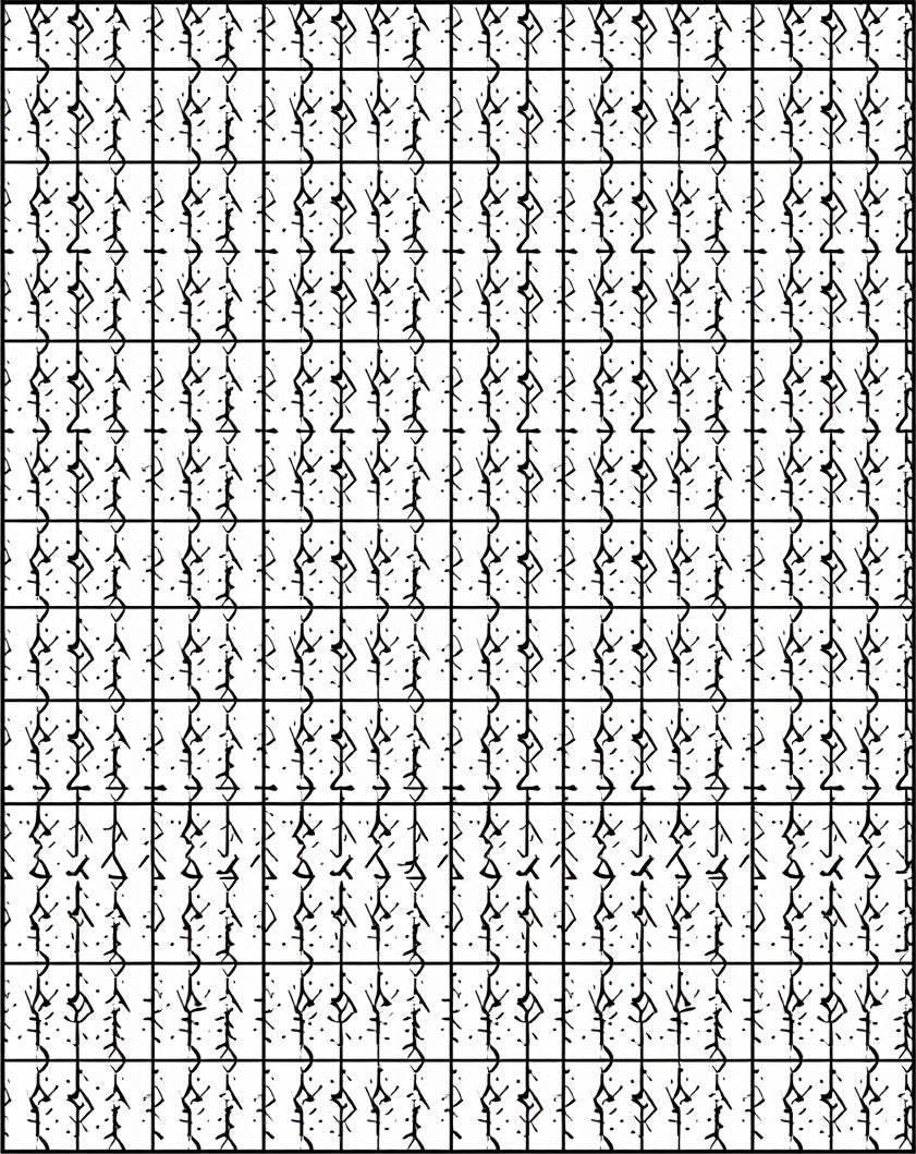 Abstract Black White Grid Patterns Rug