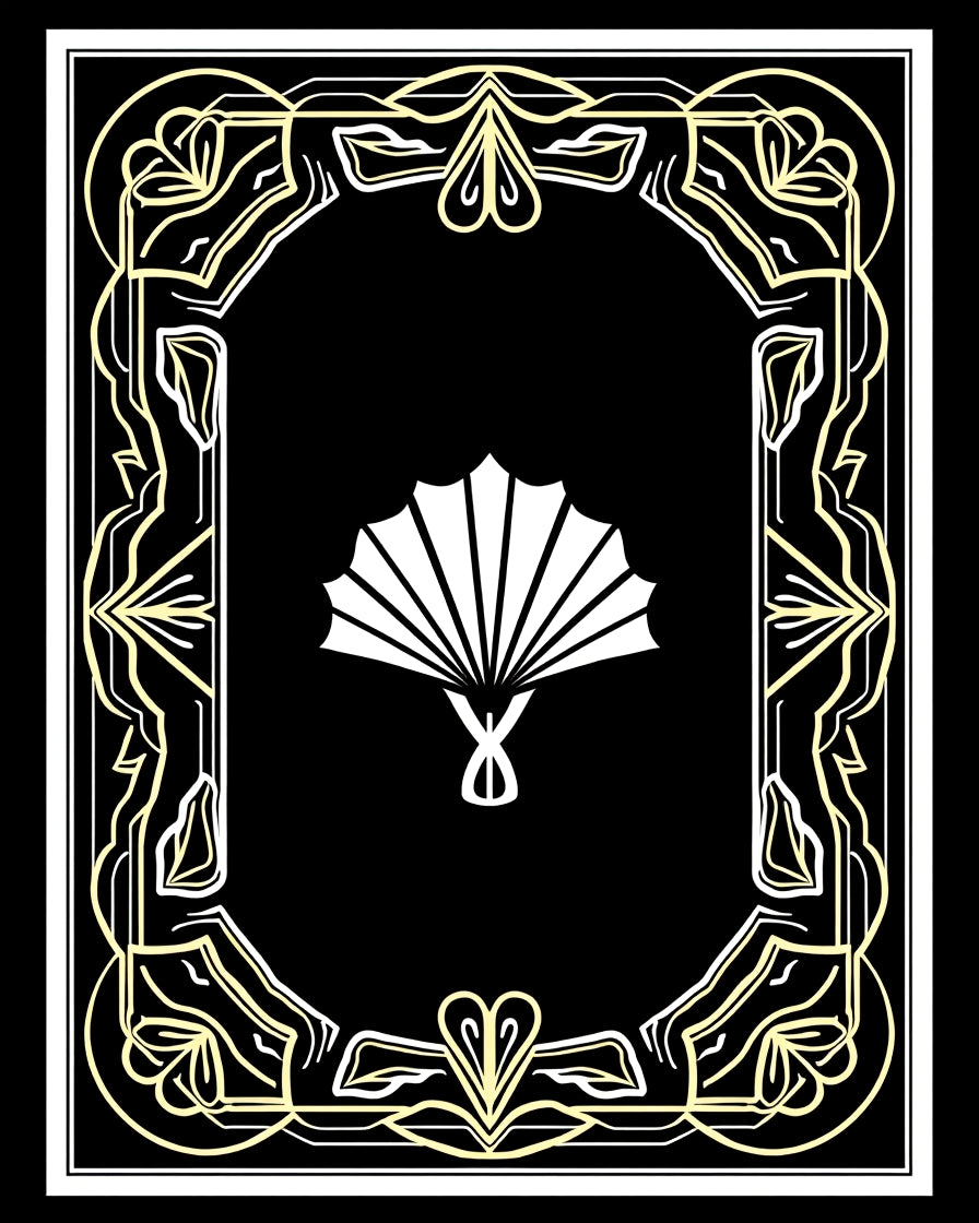 Art Deco Style Fan Emblem Rug