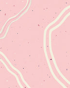 Soft Pink Wavy Speckled Pattern Rug