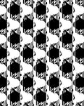 Black and White Geometric Striped Design Rug