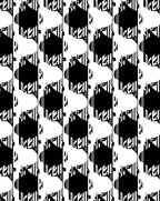 Black and White Geometric Striped Design Rug