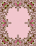 Elegant Floral Scroll Pattern Rug