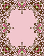 Elegant Floral Scroll Pattern Rug