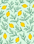 Lemon Branch Leaf Pattern Design Rug