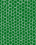 Green Hexagonal Lattice Pattern Rug