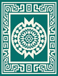 Ornate Pomegranate Geometric Pattern Rug