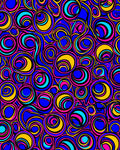 Vibrant Swirls And Circles Funky Pattern Rug