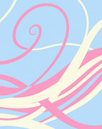 Soft Pink Cream Abstract Swirls Rug