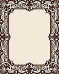 Traditional Ornate Swirls Border Design Rug