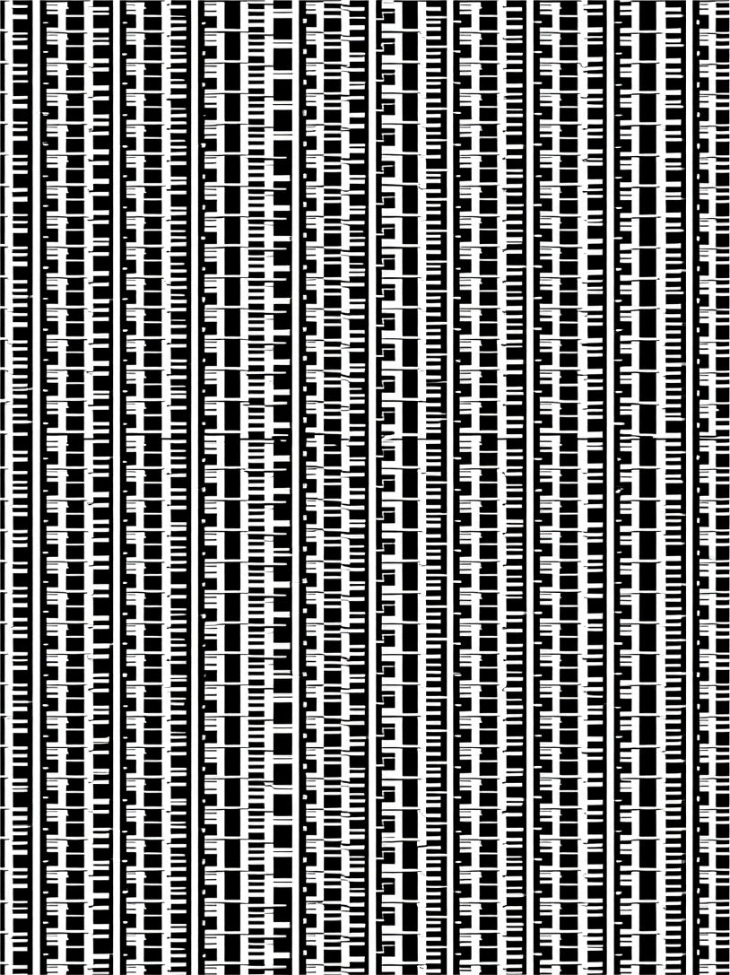 Abstract Black White Column Design Rug