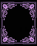 Lavender Floral Swirl Art Deco Design Rug