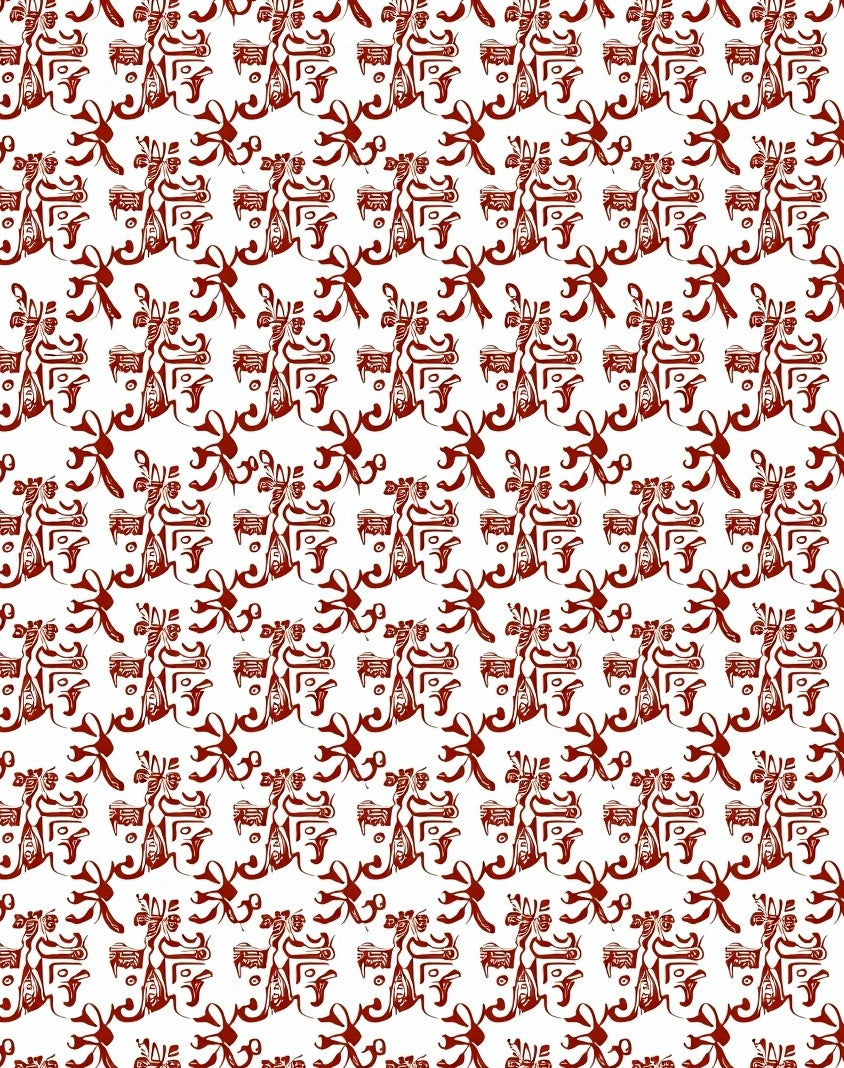 Abstract Figure And Floral Pattern Rug