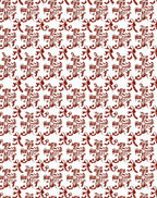 Abstract Figure And Floral Pattern Rug