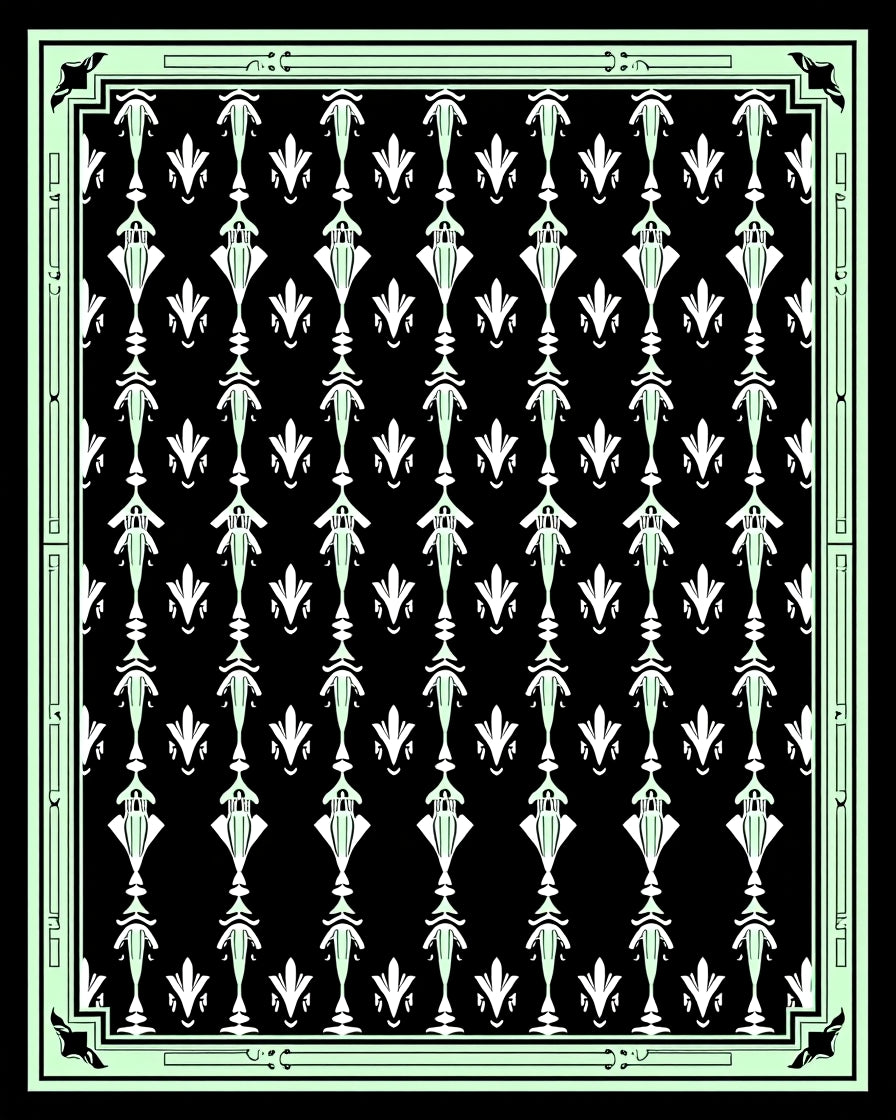 Art Deco Symmetry Repeating Pattern Rug