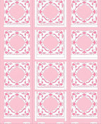 Pink Lattice Organic Pattern Rug