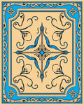 Art nouveau floral symmetry Rug