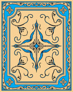 Art nouveau floral symmetry Rug