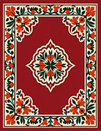 Elegant Floral Border With Center Medallion Rug