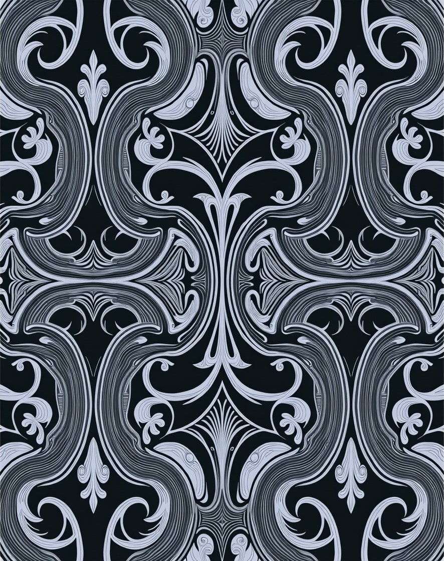 Intricate Swirling Floral Pattern Harmony Rug