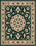 Ornate Floral Border Medallion Rug