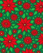 Bold Red Floral Foliage Rug