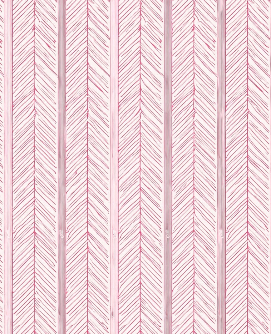 Pink Chevron Stripe Textured Rug