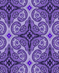 Purple Intricate Abstract Pattern Rug