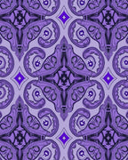 Purple Intricate Abstract Pattern Rug