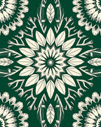 Nature Inspired Floral Mandala Pattern Rug