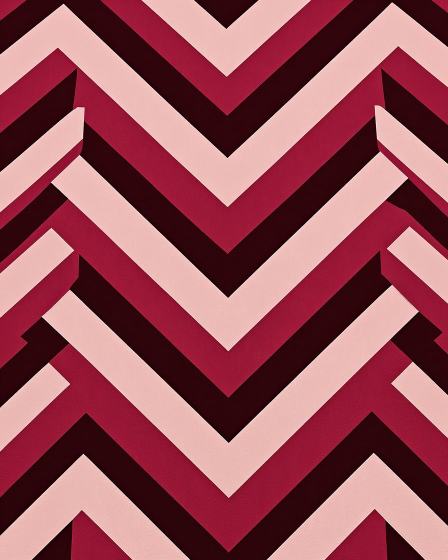 Modern Geometric Chevron Pattern Rug
