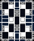 Geometric Art Deco Black And White Rug