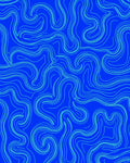 Abstract Blue Swirl Lines Pattern Rug