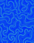 Abstract Blue Swirl Lines Pattern Rug