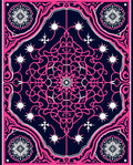 Ornate Pink And White Mandala Design Rug