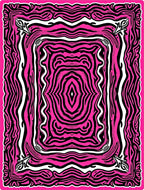 Bold Pink Black Zebra Pattern Rug