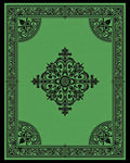 Rich Emerald Green Floral Scroll Rug