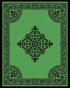 Rich Emerald Green Floral Scroll Rug