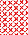 Bold Red Geometric Pattern Rug