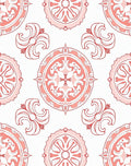 Coral Medallion Floral Pattern Rug