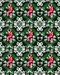 Red White Candy Cane Snowflake Hearts Rug
